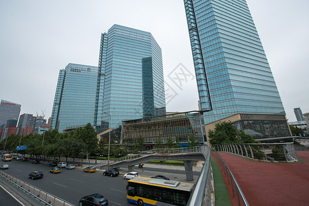 首都通路交通北京CBD建筑图片