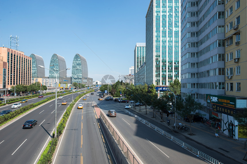 大城市白昼亚洲北京西直门建筑群图片