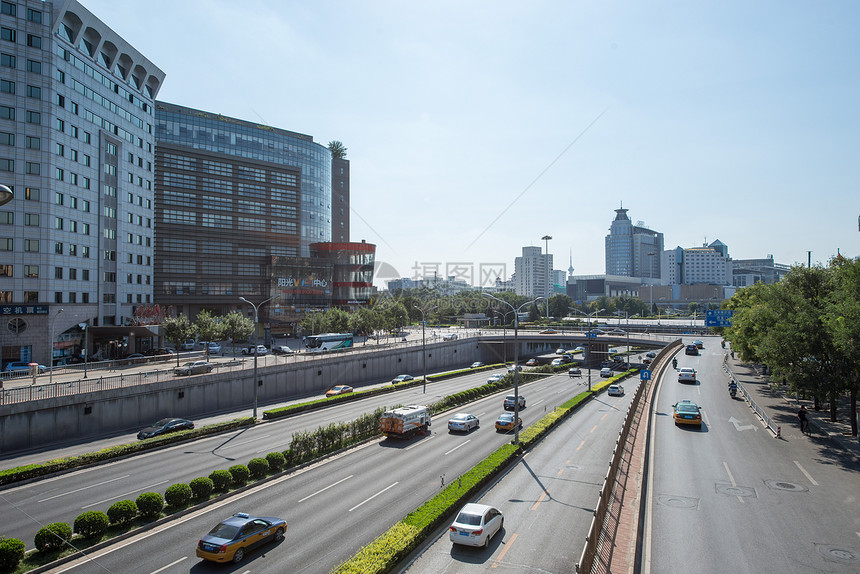 大城市市中心公路北京西直门建筑群图片