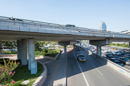 人造建筑城市道路机动车北京西直门建筑群图片