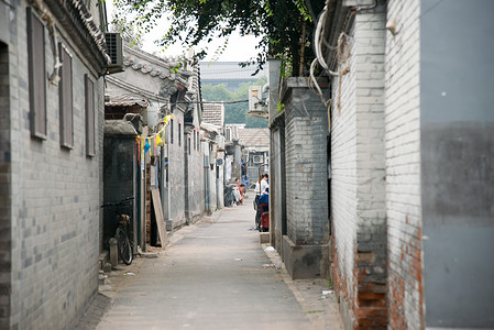 中国特色习俗古典风格水平构图民俗北京胡同背景