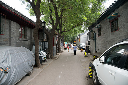 白昼建筑外部城市生活北京胡同图片