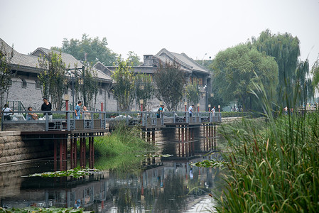 旅游胜地绿色河流北京胡同图片