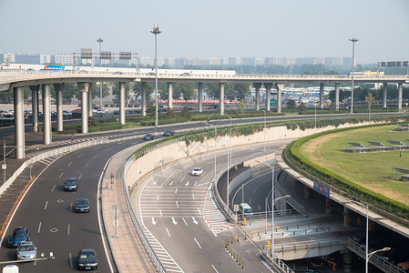 旅行公路方式路旅行北京首都机场背景