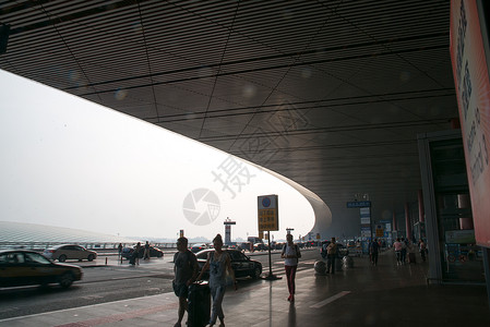地标建筑交通水平构图北京首都机场图片