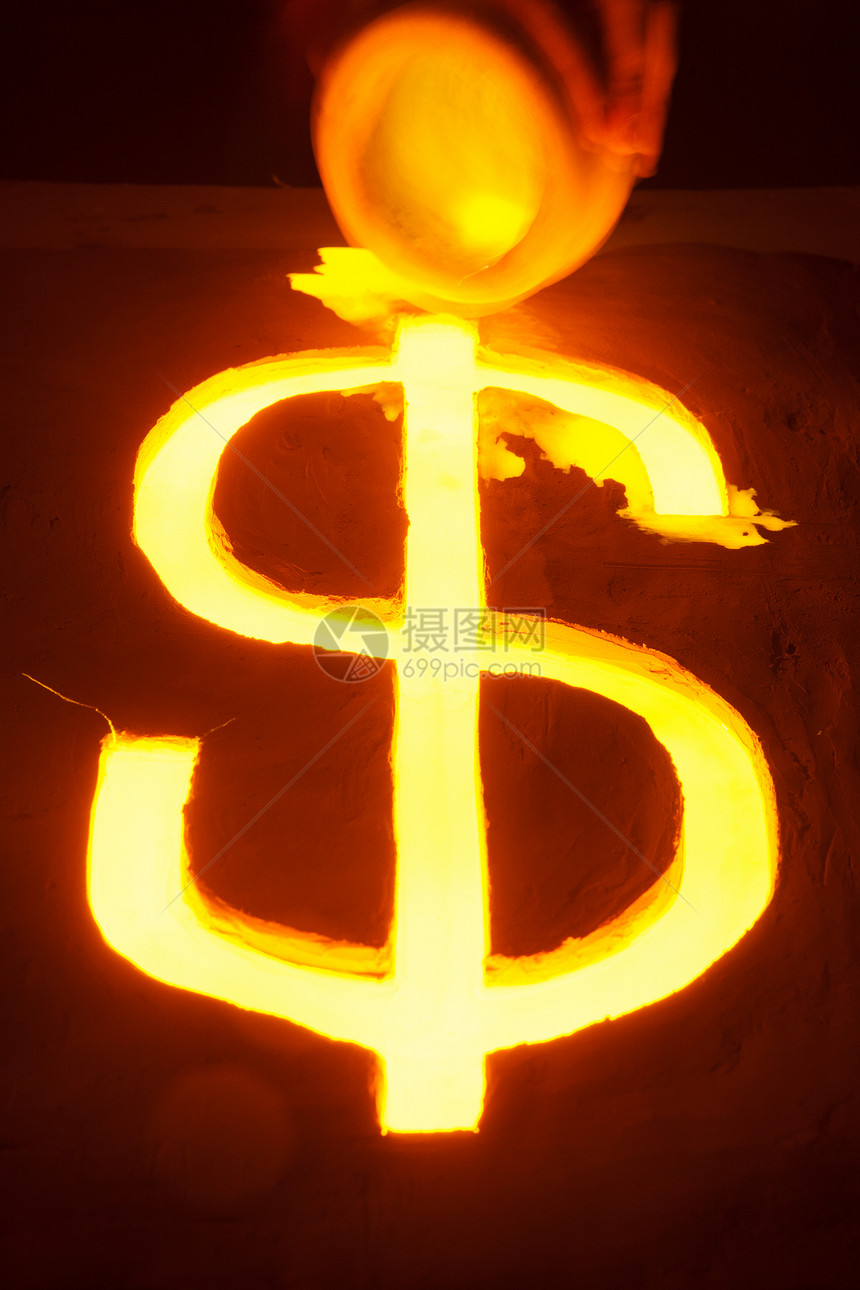 理财技术熔炉美元符号图片