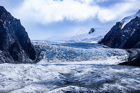 仁龙巴冰川雪景高清图片