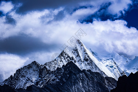 高山雪景稻城亚丁风景区背景