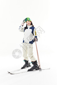 美女滑雪形象图片