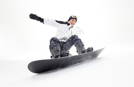 滑雪的男青年高清图片