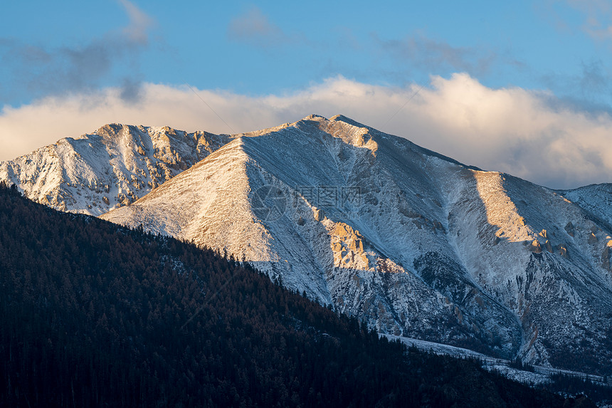 川西冬季雪山风光图片