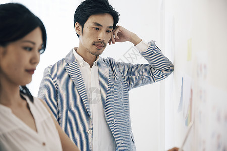 办公室男职员形象日本人高清图片素材