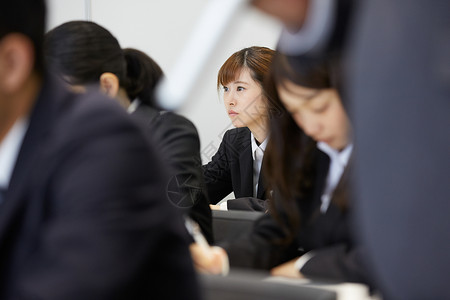 职场新人企业面试考试美丽高清图片素材