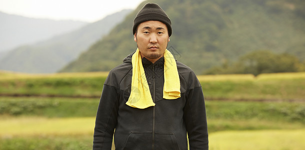 农业工作者水稻米丰收农舍高清图片素材