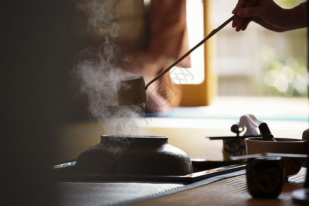 日本文化壮年女茶道画像图片