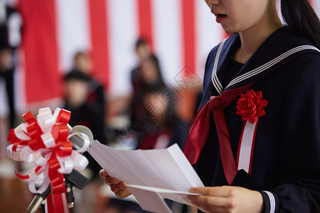 毕业生代表发言毕业答辞日本人高清图片素材