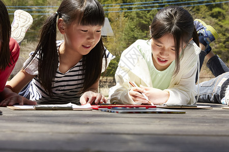 伙伴乡村绿色森林学校小学生图片