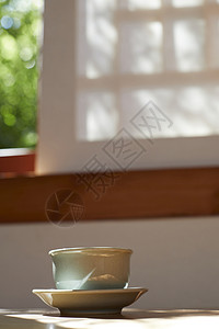 泡茶用的东西斜线的在内茶杯桌子高清图片素材