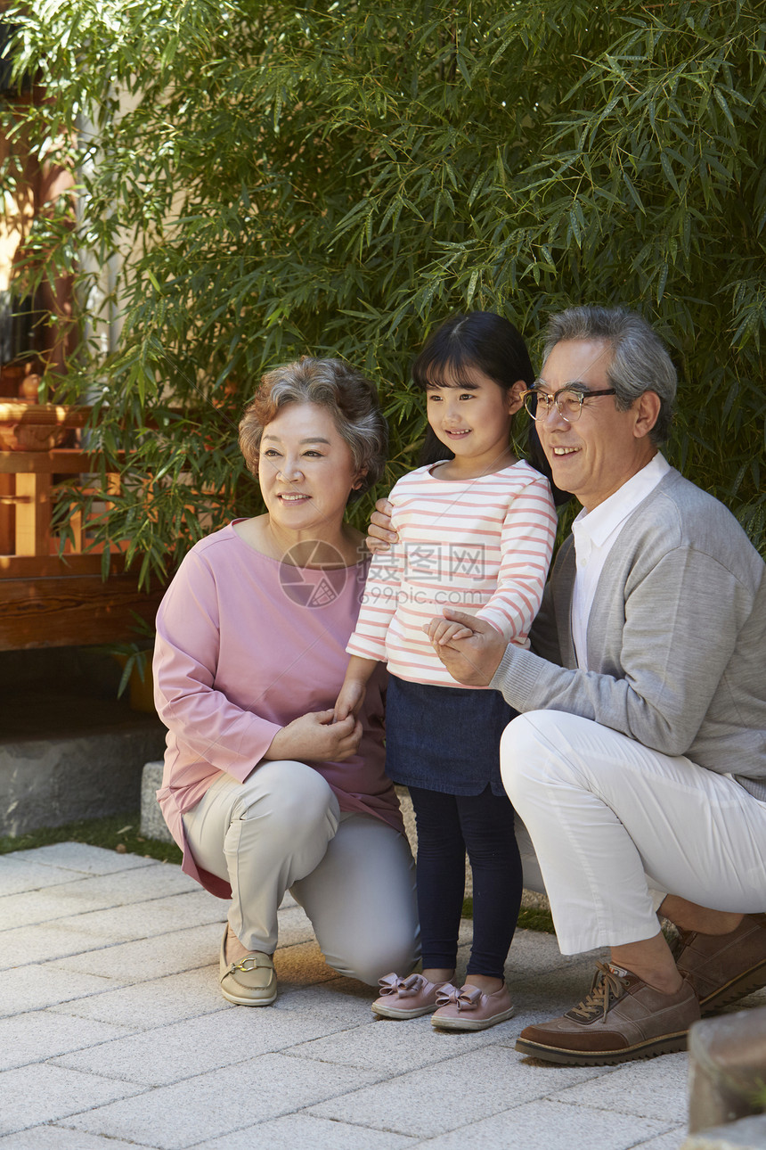 树老人汉诺克祖父祖母孙女图片