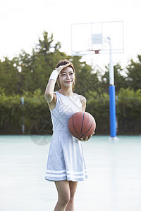 女子运动篮球图片