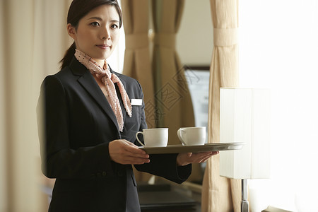仆人1个人服务业在酒店工作的女商务高清图片素材