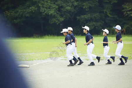 孩子棒球教练控制器留白男孩棒球练习运行背景