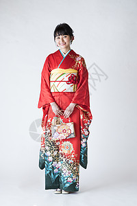 传统日式和服美女全身形象图片