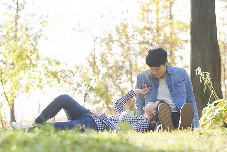青年情人情侣约会韩国人高清图片素材