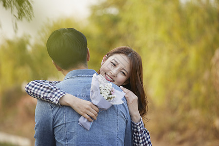 夫妇韩国人成年男子情人情侣约会浪漫的高清图片素材
