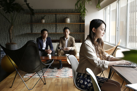 商人公司职员女营业所工作日本人高清图片素材