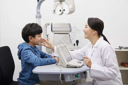 医疗轮廓打破儿童眼科眼镜商测验高清图片素材