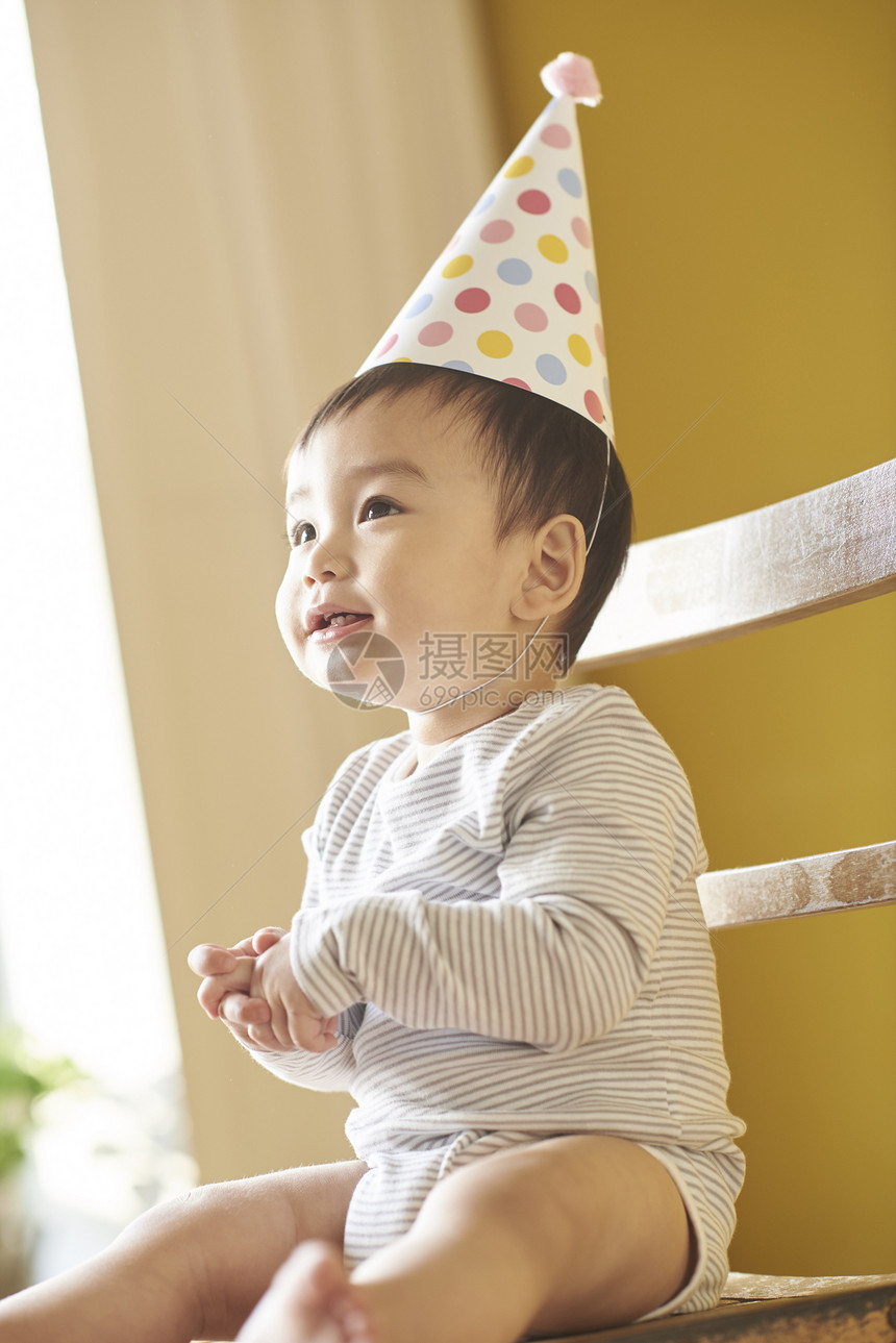 微笑生活幸福婴儿男人山羊帽韩语图片