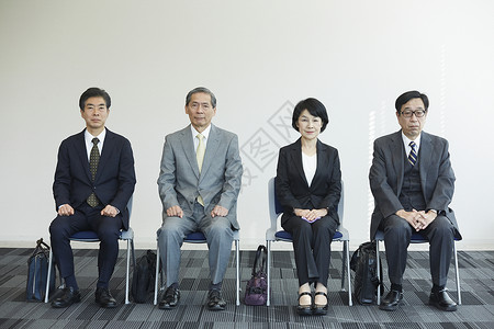 高等企业面试的面试官和面试者日本人高清图片素材