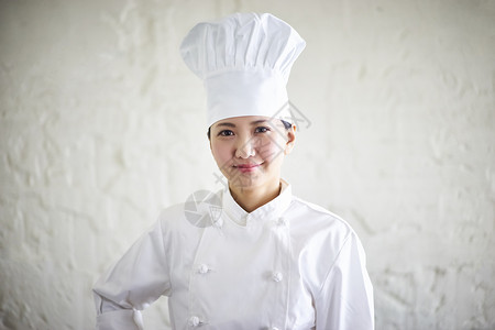 笑脸厨师肖像女人图片