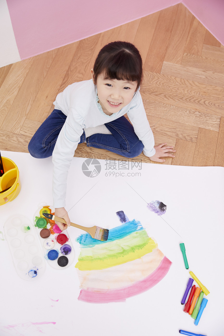 在内女孩会话绘画儿童韩语图片