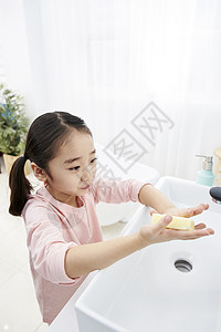 住房浴室儿童洗手背景图片
