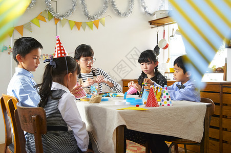 儿童生日聚会家居派对高清图片素材