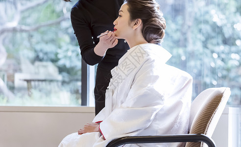 和服日本礼服婚礼发型化妆图片