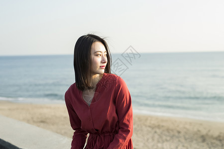 女孩美人类女海岸图片