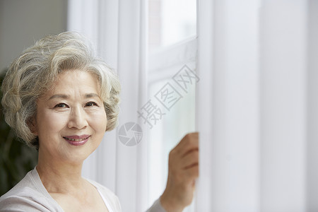 微笑白发幸福生活女人老人韩国人图片