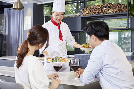 咖啡馆配给文化餐厅夫妇厨师韩国人图片
