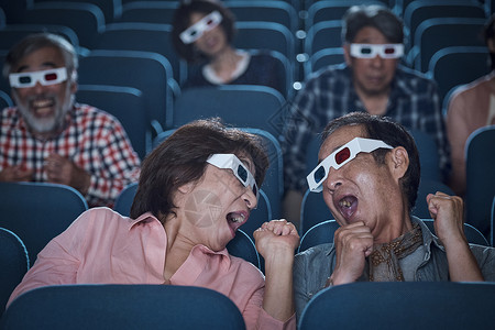 观众观看3d电影爱好高清图片素材