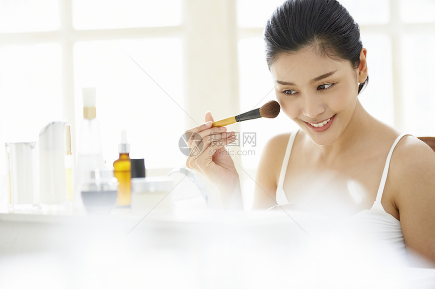 笑脸盥洗用品人类女人美容图像化妆图片