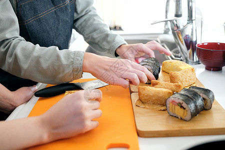 创造生产和食烹饪课方便的手高清图片