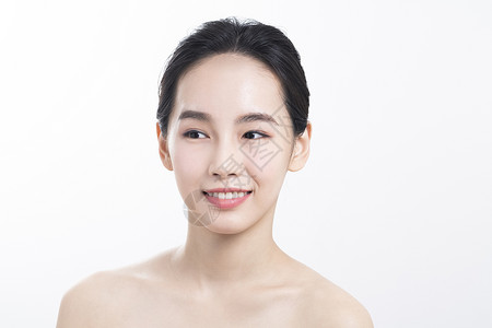  女性美妆护肤面部展示图片