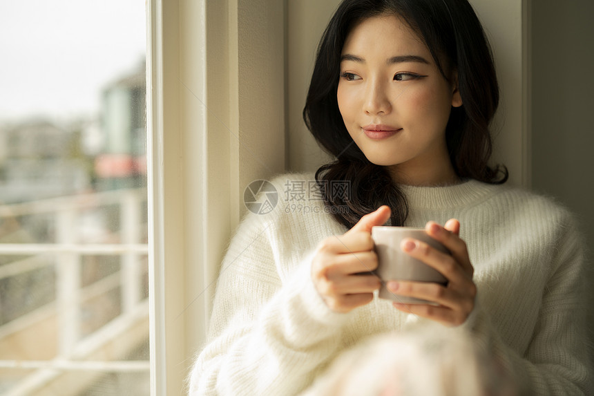 成年女子迷笛韩国人女人休息生活方式图片