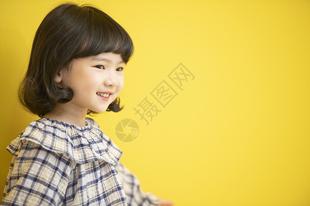 可爱的幼儿园小女孩韩国人高清图片素材