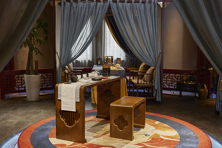 中式古风茶室空间图片