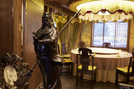 古风宴会厅雕塑高清图片
