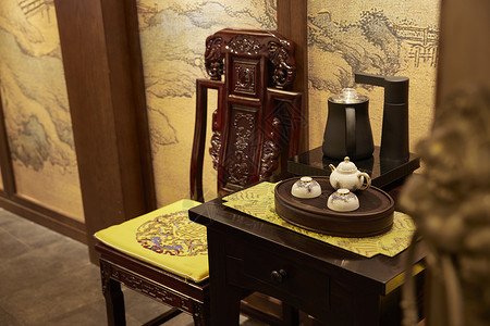 中式古风茶室空间图片